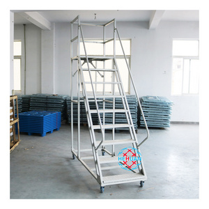 Wholesale Safety Portable Fruit Tree Climbing Adjustable Platform Ladder With Handrails