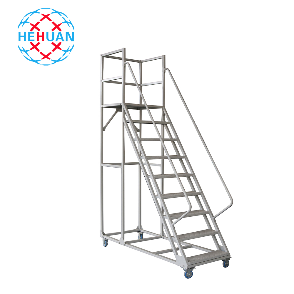 Wholesale Safety Portable Fruit Tree Climbing Adjustable Platform Ladder With Handrails