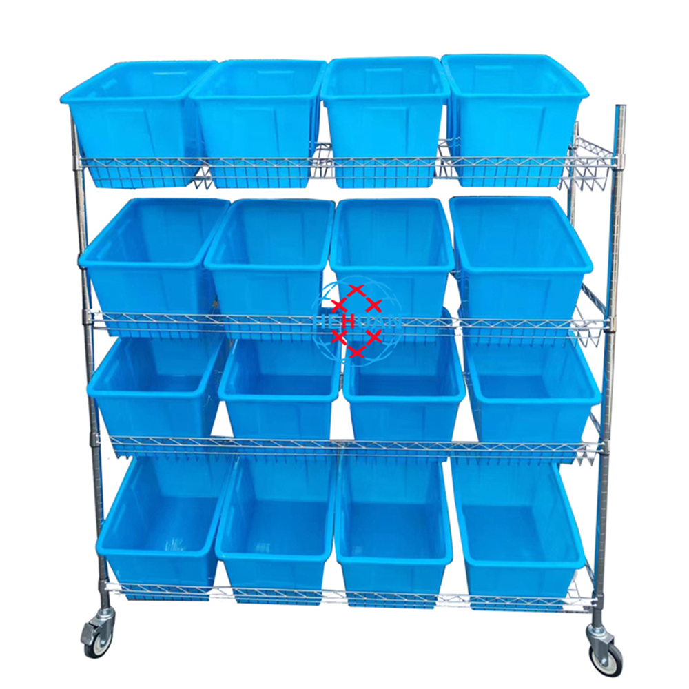 Customizable Warehouse Chrome Plated Display Welded Wire Mesh Racks Shelving Metro Shelf