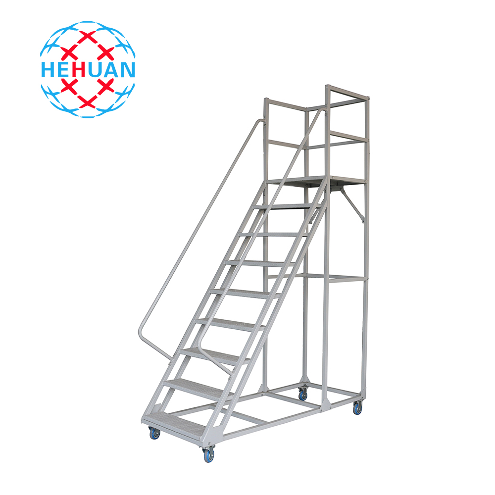 Wholesale Safety Portable Fruit Tree Climbing Adjustable Platform Ladder With Handrails