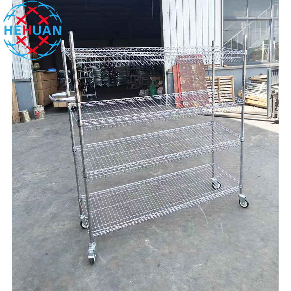 Customizable Warehouse Chrome Plated Display Welded Wire Mesh Racks Shelving Metro Shelf