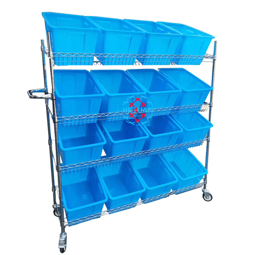 Customizable Warehouse Chrome Plated Display Welded Wire Mesh Racks Shelving Metro Shelf