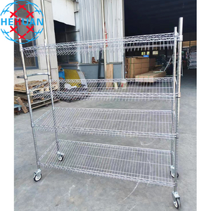 Customizable Warehouse Chrome Plated Display Welded Wire Mesh Racks Shelving Metro Shelf