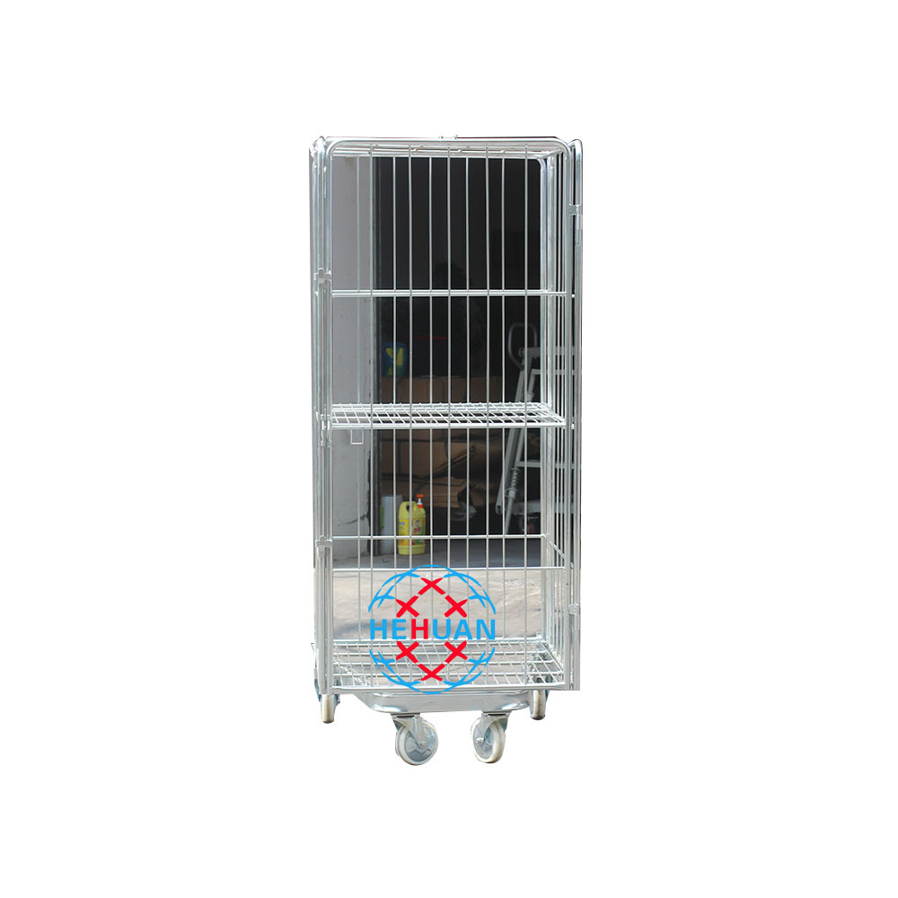 OEM ODM Supported Tools Usage Storage Foldable Warehouse Logistics Trolley With Four Wickets