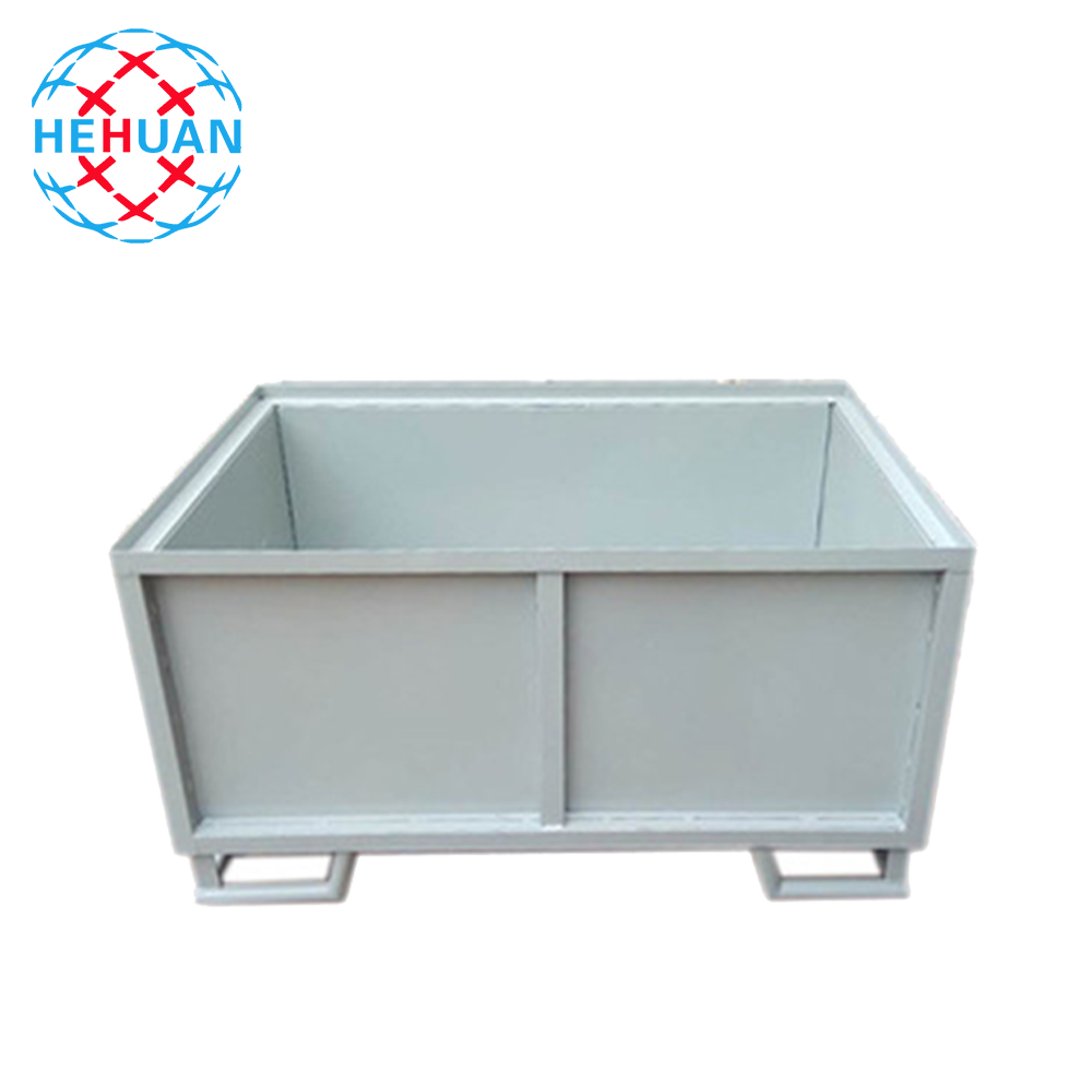 Custom Size Industrial Metal Pallet Warehouse Storage Bin Equipment Crate Cage Turnover Box