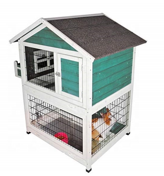 Bunny Cages Outdoor Rabbit Hutch with Run 31.5