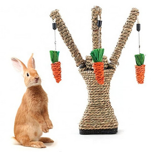 Bunny Fun Tree Rabbit Perfect Chew Bite Toys Scratcher Climbing Carrot Small Animal Cat Guinea Pig Tooth Cleaning Activity Play