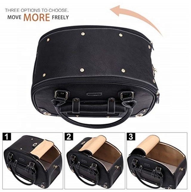 Dog Carrier Pet Carrier Waterproof Premium Leather Pet Travel Portable Bag Carrier for Cat and Small Dogs