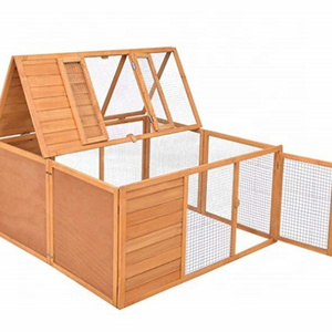 47" Chicken Coop Wooden Bunny Small Animals Cage