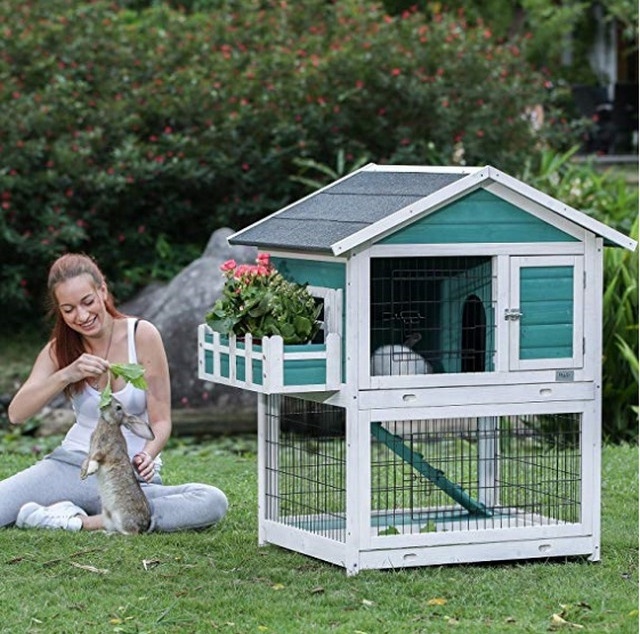 Bunny Cages Outdoor Rabbit Hutch with Run 31.5