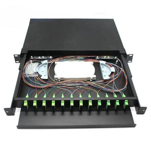 FTTH 12 24 48 96 port SC LC FC Wall Mounted and rack-mounted Optical ODF Fiber Optic Distribution Frame Patch Panel