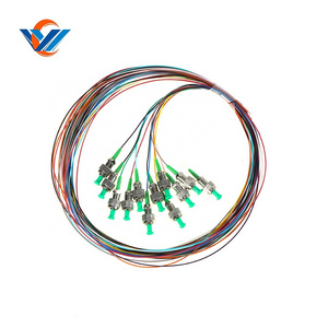 12 Colors FC/APC 0.9mm 9/125 single-mode  Fiber Optic Pigtail 12 Cores Bundle fiber optic Pigtail 1m 1.5m 2m