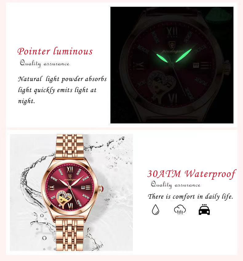 Factory Wholesale Hot Sale New Top Selling Elegant Rose Gold Stainless Steel Strap Ladies Watches Custom Diamond Women Watch