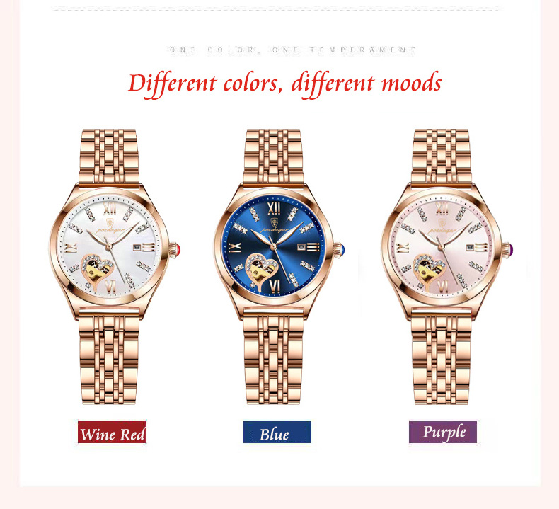 Factory Wholesale Hot Sale New Top Selling Elegant Rose Gold Stainless Steel Strap Ladies Watches Custom Diamond Women Watch