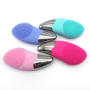 Unique Design Electric silicone waterproof face massage facial cleansing brush