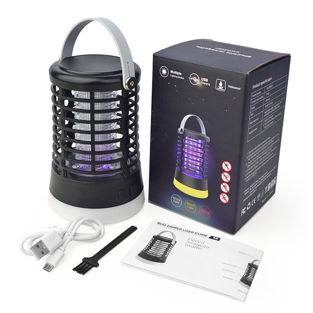 2 in 1 Bug Zapper Insect Repellent LED Night Light Lantern Electric Rechargeable Mosquito Killer Lamp