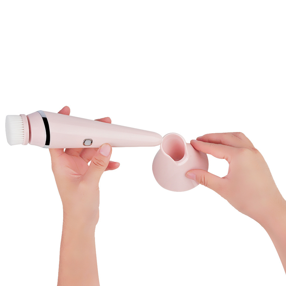 Skin Electric Spin Brush Face Deep Cleansing Facial Spin Cleaning Brush with Massager Head