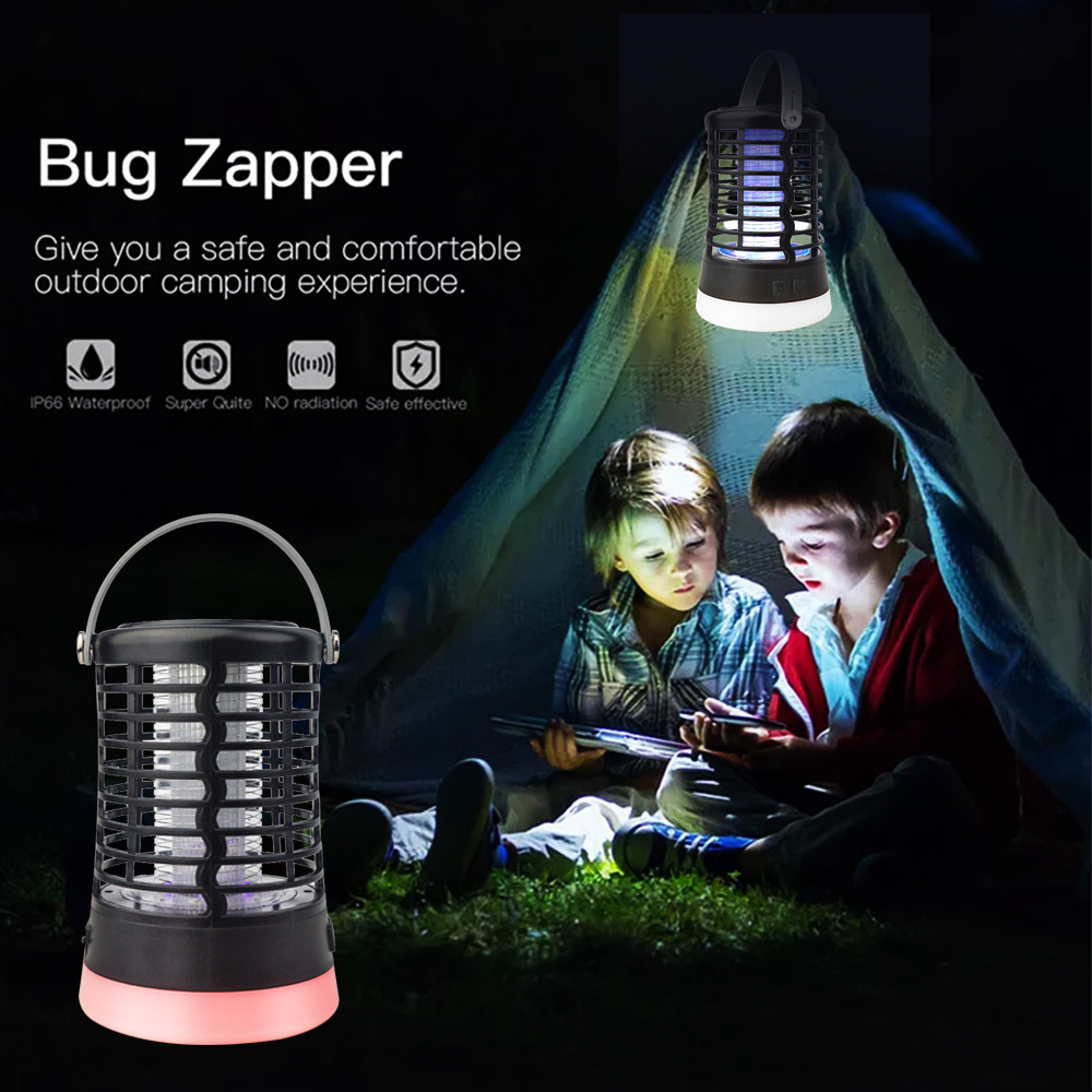 2 in 1 Bug Zapper Insect Repellent LED Night Light Lantern Electric Rechargeable Mosquito Killer Lamp