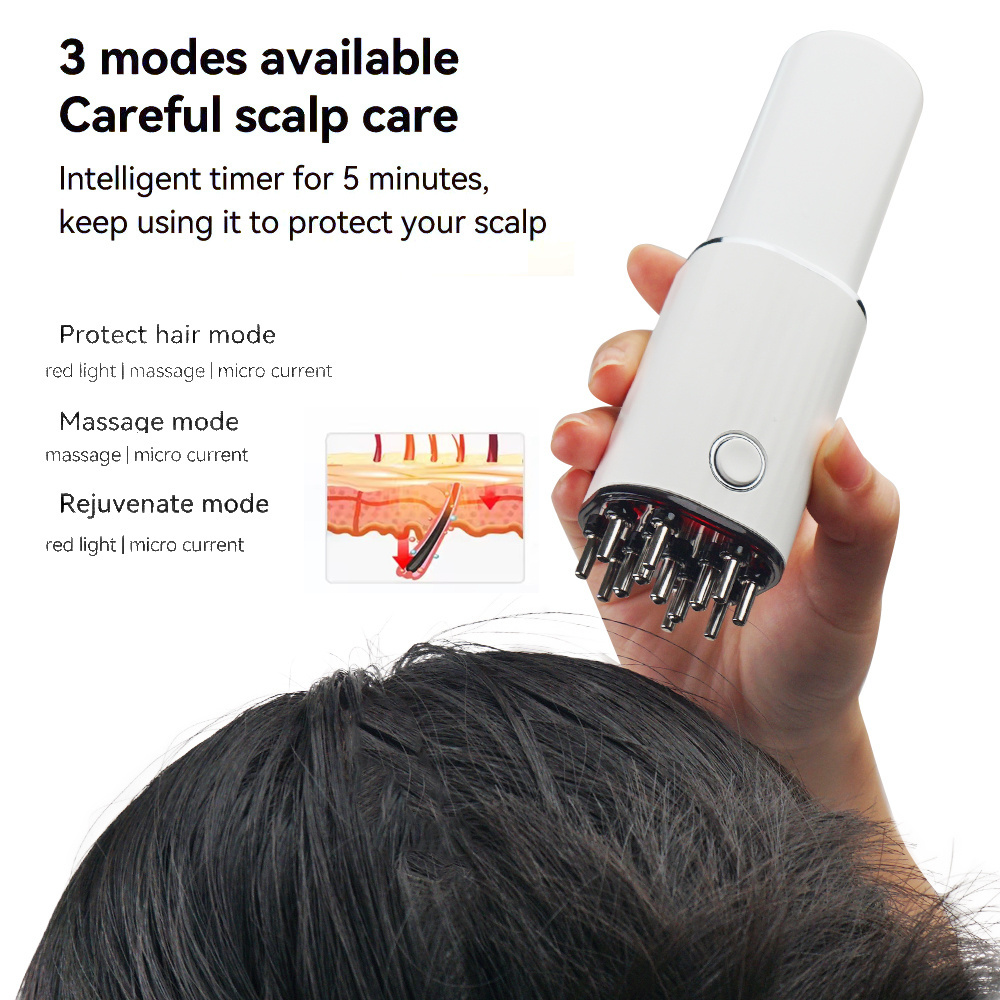 Vibrating Hair Oil Applicator with Liquid Storage Scalp Oil Applicator Head Massager for Hair Treatment Growth