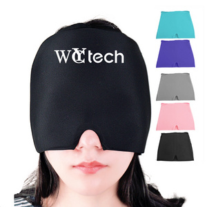 Customize Logo Reusable Cold Gel Compress Hot Therapy Hat Migraine Relief Cap Masks Headache Relief Cap