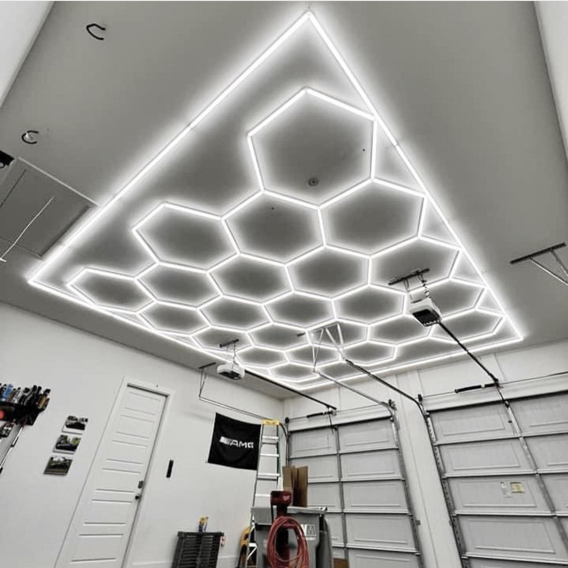 Diy Hexagon LED Strip Light Barber Honeycomb Decorative Light Popular Work Light for Barbershops