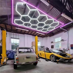 Honeycomb LED Hexagon Detailing Workshop Light Garage and Car Shop Work Garage Light Durable LED Ceiling Light for Workshops