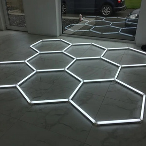 Honeycomb 110V-240V LED Tube Ceiling Light White Emitting Hexagon Lamp for Office Garage Lighting for Auto Car Body Repair