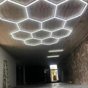 Auto Car Body Repair Workshop LED Lights Honeycomb Hexagon Detailing Tube Lighting Lamp for Work