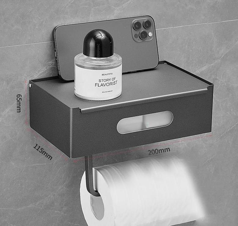 Stainless Steel bathroom toilet paper holder with storage