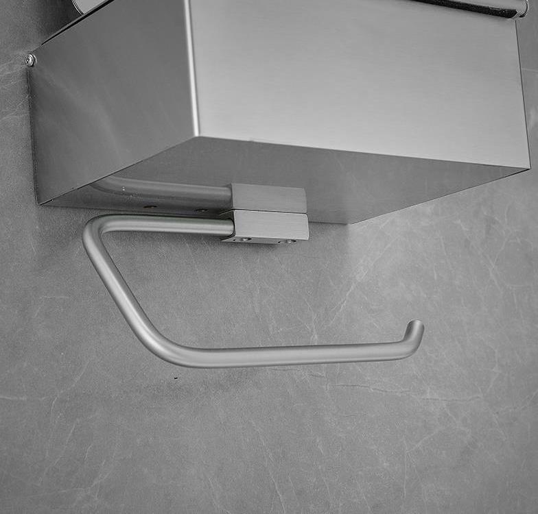 Stainless Steel bathroom toilet paper holder with storage