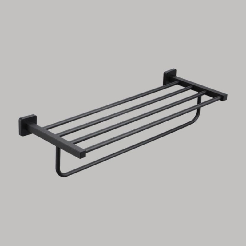 Modern high-quality stainless steel wall mounted bathroom accessories towel rack double layer towel rack