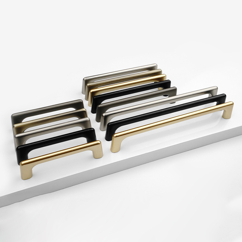 Modern Drawer Black Cabinet Handle Kitchen Cabinet Door Pulls Kitchen Cabinet Handles in Gold Finish