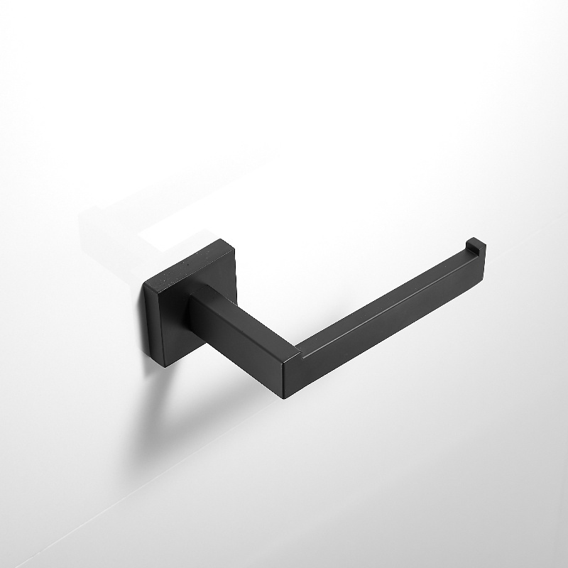 Stainless steel toilet paper holder bathroom hardware matte black paper holder