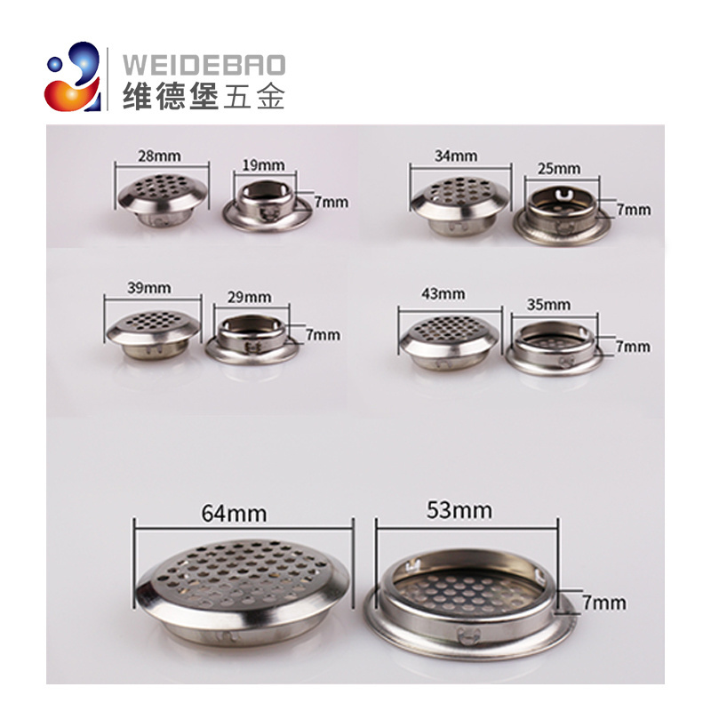 Honeycomb Stainless Steel Activated Carbon Cartridge For Wardrobe Round Vent Ventilate Cover