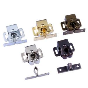 Galvanized Steel Automatic Spring Cabinet Door Lock Latch, Double Roller Catch Rebound Magnetic Latch