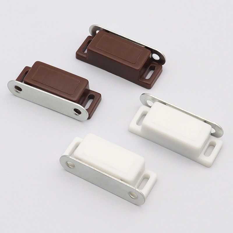 Small Magnetic Touch Latch For Cabinets Door Magnet Catch Latch Stopper Hardware  White Brown