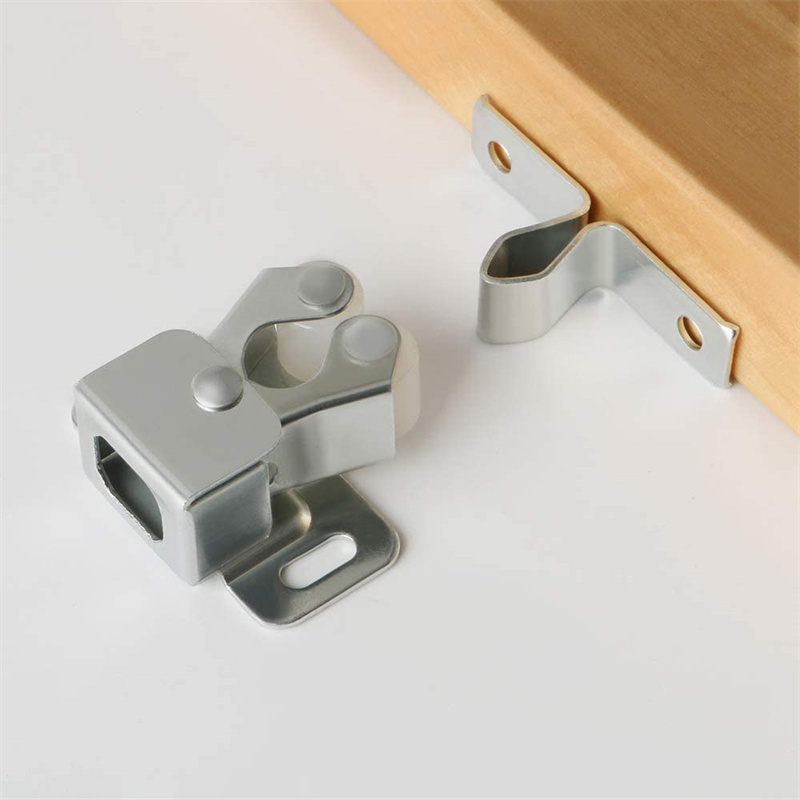 Hardware Double Roller Catch Heavy Duty Latch For Cabinet Closet Doors Double Ball Catch With Screws For Home Kitchen