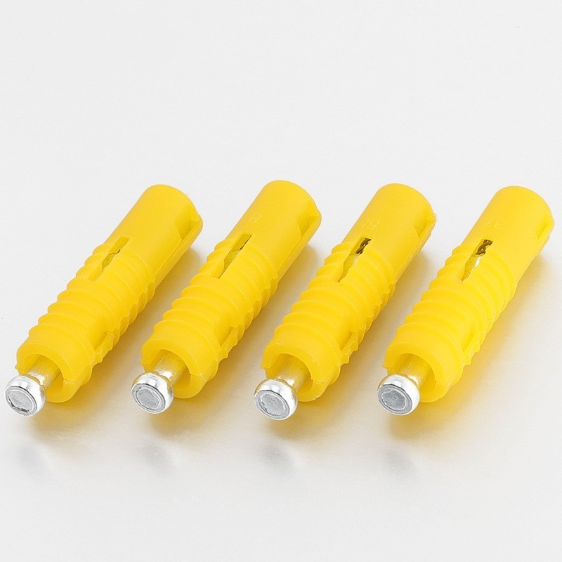 Yellow Color Furniture Hardware Connector For Cabinet Shelves Concealed 2 In 1 Connecting Fitting Quick Installation Connect