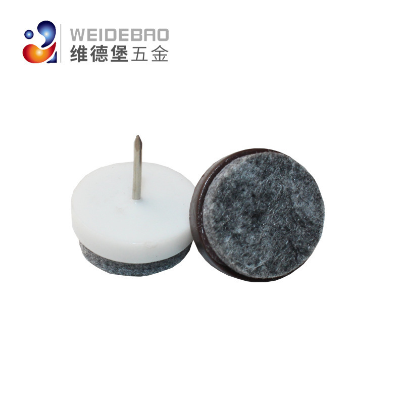 Furniture Hardware Accessories Thickened Furniture Floor Nails White Nail-on Sliders Glides Felt Furniture Pad With Nail