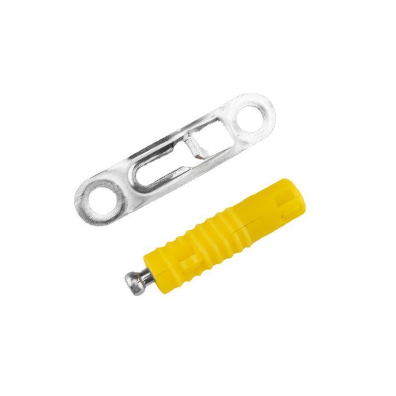 Yellow Color Furniture Hardware Connector For Cabinet Shelves Concealed 2 In 1 Connecting Fitting Quick Installation Connect