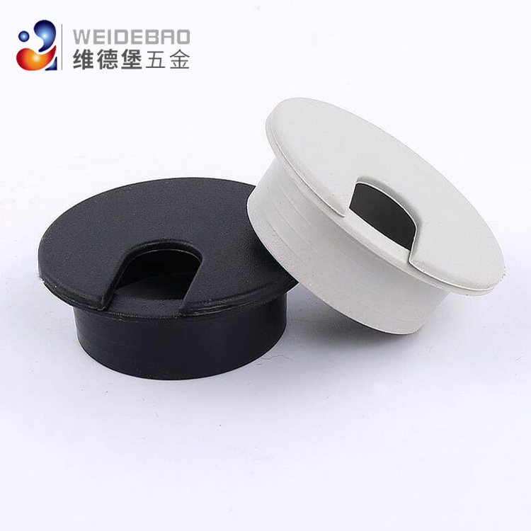 Factory Price Office Furniture Hardware 35MM Plastic Cable Grommet Computer Desk Grommet