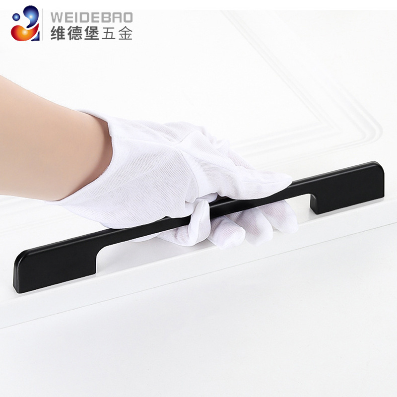 Ready In Stock Golden/Black Furniture Hardware Metal Handles Aluminum Kitchen Cabinets Door Handle