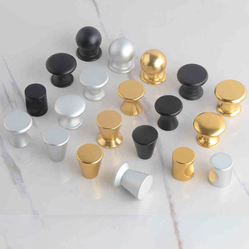 Hot Selling Black Cabinet Hardware Round Knob Single Sided Shower Bathroom Door Handle Pull Knobs Furniture Accessories