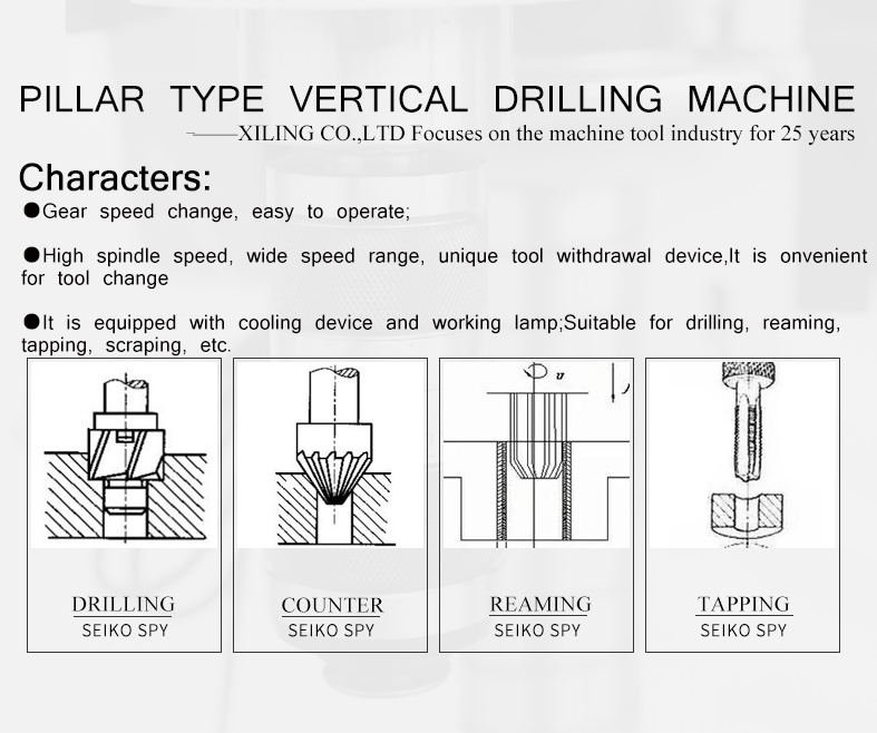 WDDM Z5050 Pillar Type Vertical Drilling Machine