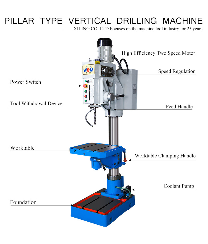 WDDM Z5050 Pillar Type Vertical Drilling Machine