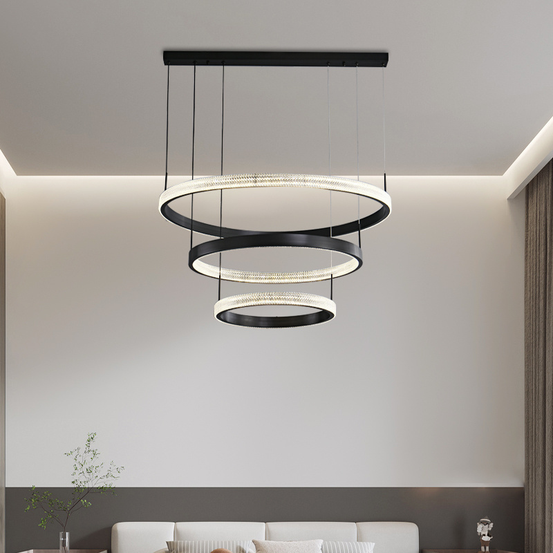 Simple Modern Bedside Black Hanging Lamp Dome Industrial Ceiling Pendant Light