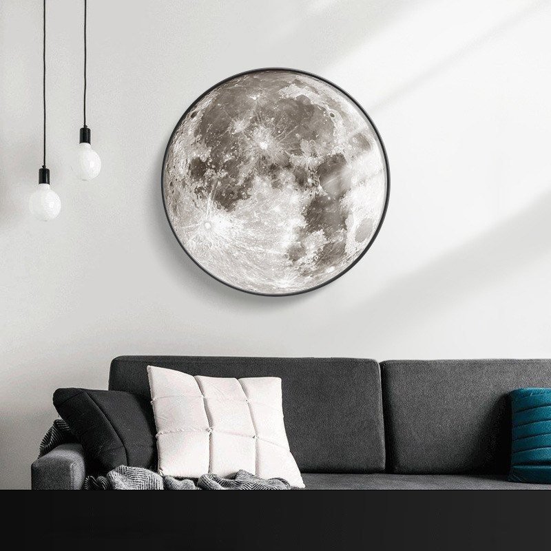 WDDWO 2022NEW Moon ceiling light Modern light three color light adjustable creative bedroom living room art gift home decoration