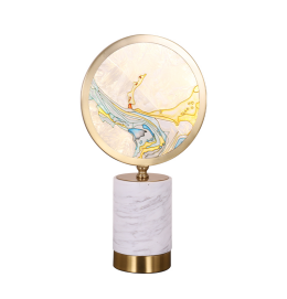 Modern Oriental Art Hotel living room bedroom bedside marble desk lamp enamel decorative craft table lamp