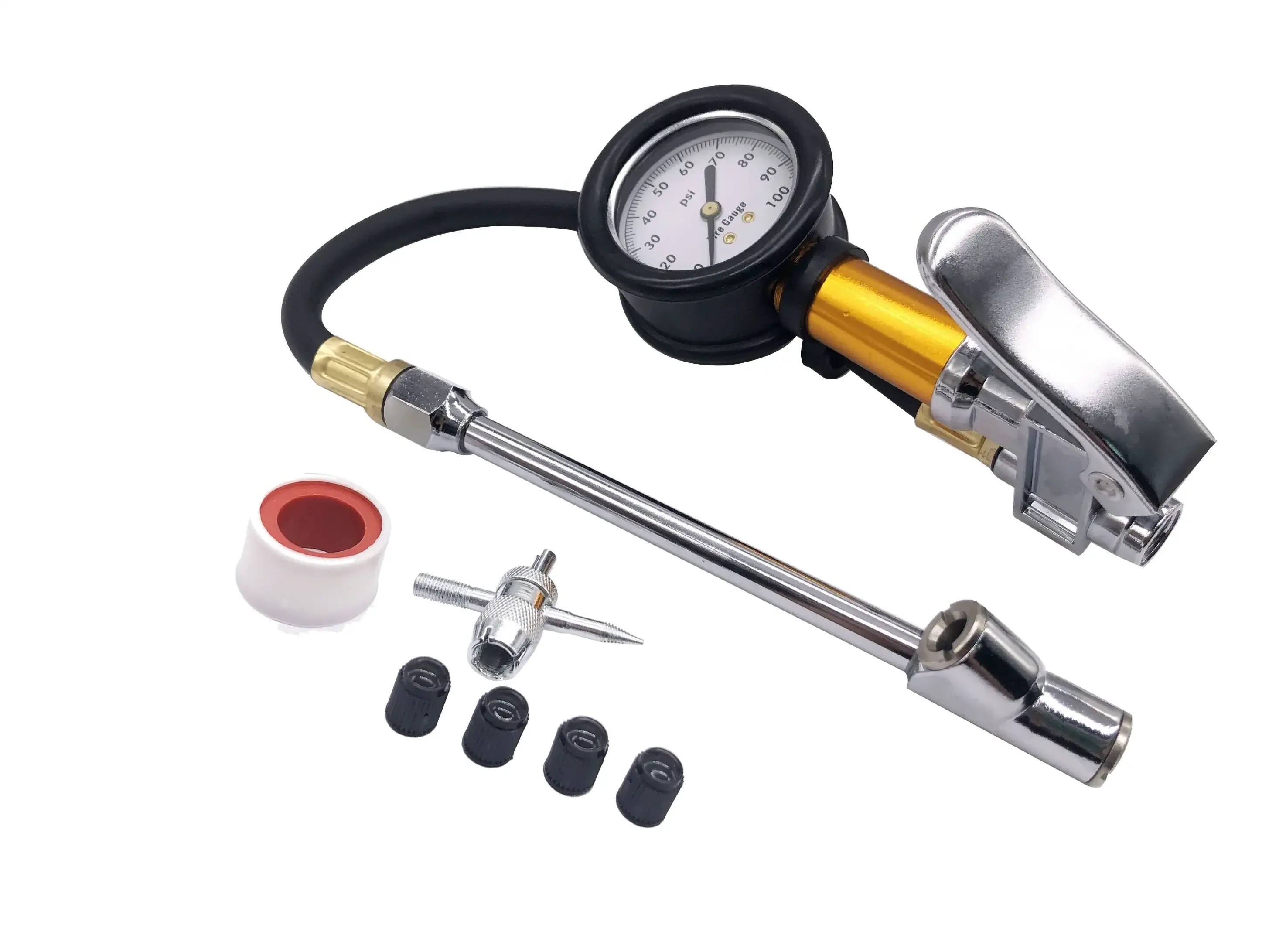 Wholesale Master Tire Inflator Gauge with Alloy Dual Chuck