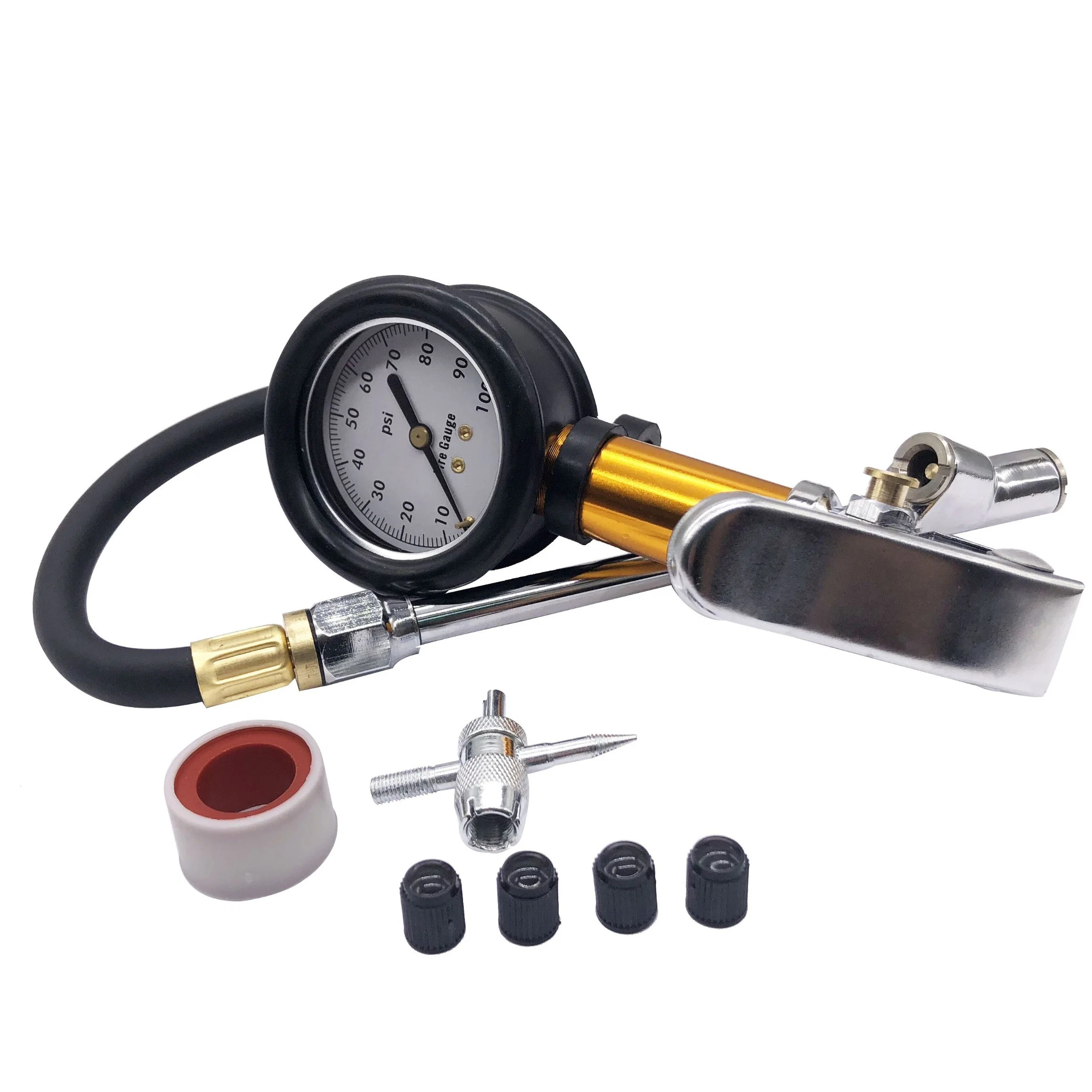 Wholesale Master Tire Inflator Gauge with Alloy Dual Chuck